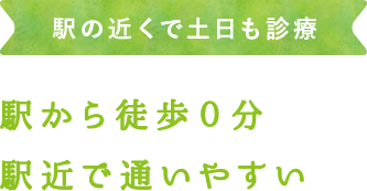駅から徒歩0分