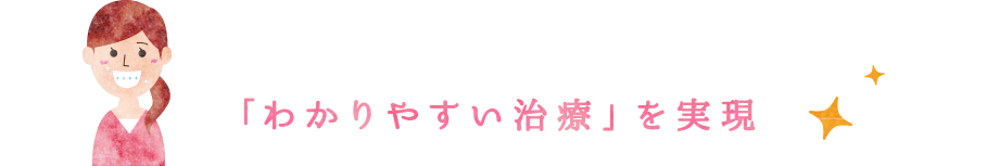「わかりやすい治療」を実現